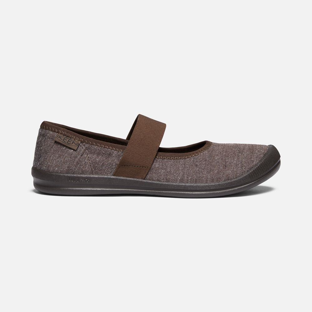 Keen Slip-On Kadın Kahverengi - Lorelai Mary Jane Kanvas Shoess - Türkiye QDZP78201